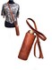 VISHWA CUERO ART Reusable leather wine bottle carrier unisex water bottle holder stylish convenient brown