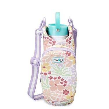 Swig Life Water Bottle Sling Bag Water Bottle Holder with Adjustable Strap Carrier Bag with Zippered Phone Pocket Holds 36oz Fresh Cut