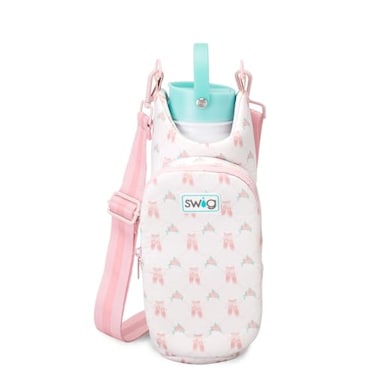 Swig Life Water Bottle Sling Bag Water Bottle Holder with Adjustable Strap Carrier Bag with Zippered Phone Pocket Holds 36oz On Pointe