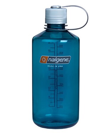 Nalgene Tritan Narrow Mouth BPAFree Water Bottle Trout Green wIridescent Cap 32 Ounce