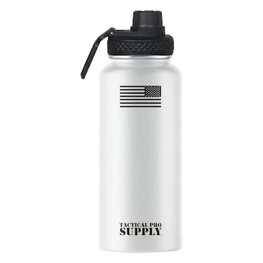 Tactical Pro Supply 32 oz Patriotic Water Bottles Stainless Steel Double Wall Vacuum Insulated Water Bottle