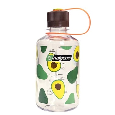 Nalgene 16 oz Narrow Mouth Water Bottle Slim Cup Holder Size BPAFree Durable Leak Proof Lightweight Travel Bottle Avocado