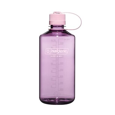 Nalgene 32 oz Narrow Mouth Water Bottle BPAFree Durable Leak Proof Lightweight Bottle for Hiking Gym Travel Cherry Blossom