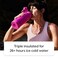 Takeya Sports Water Bottle with Spout Lid Bottle with Triple Stainless Steel Insulation Dishwasher Safe BPAFree Bottle with IceBlocking Spout Lid Removable Bumper 22 oz Pro Fire