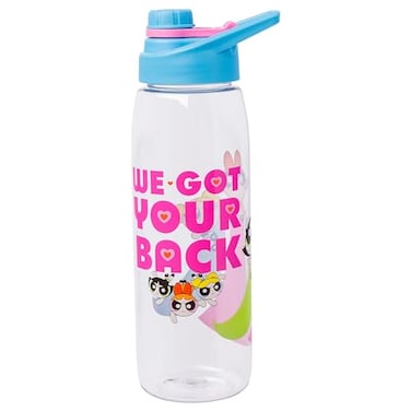 Silver Buffalo The Powerpuff Girls We Got Your Back Featuring Bubbles Buttercup and Blossom Water Bottle with ScrewOn Lid 28 Ounces