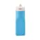 Omie OmieBox Reusable Silicone Water Bottle 87 oz Straw Top BPAFree PhthalateFree LeakProof Blue OmieBox Sold Separately