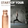 AVA DESIGNZ CLEO HOME 100 Pure Copper Water Bottle for Drinking 32 Oz Large Hammered Ayurvedic Copper Bottle with Canvas Bag Cleaning Brush LeakProof Water Vessel