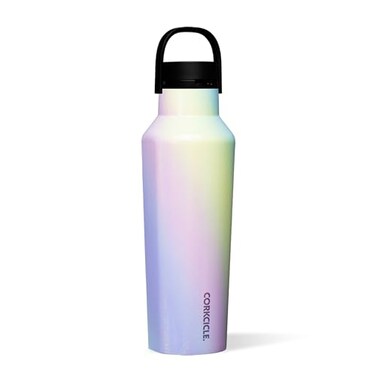 Corkcicle Sport Canteen Keeps Drinks Cold 25 Hours Stainless Steel Water Bottle TripleInsulated SpillProof Summer Drinkware Gift Keeps Drinks Ice Cold 20 oz Rainbow Unicorn