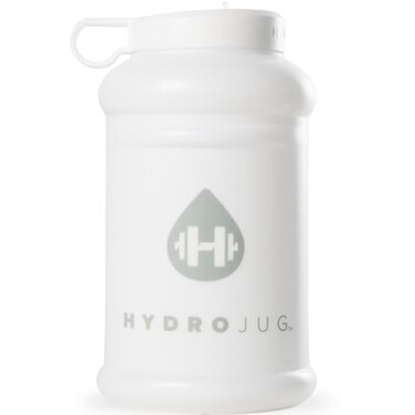 HydroJug Half Gallon Water Bottle 73oz Refillable Reusable Jug With Carry Handle Leakproof Great For OnTheGo Hydration Dishwasher Safe BPA Free White Pro Jug V2