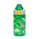 Zak Designs Sage Kids Water Bottle For School Travel or At Home 16oz Durable Plastic Water Bottle With Straw Handle and LeakProof PopUp Spout Cover Dino