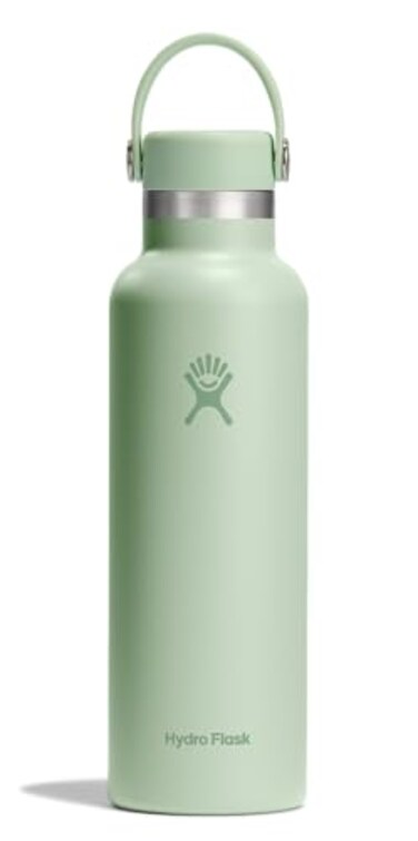 Hydro Flask Water Bottle Insulated Stainless Steel Non Spill Leakproof in 21 Oz Aloe Green