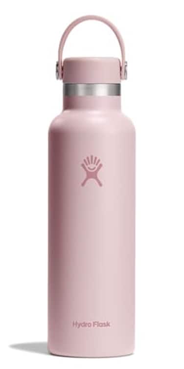 Hydro Flask Water Bottle Insulated Stainless Steel Non Spill Leakproof in 21 Oz Trillium Pink