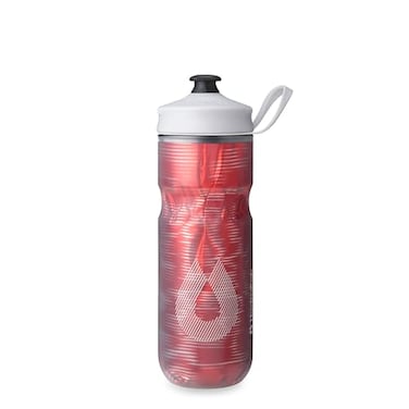HydraPak Polar Bottle Polar Sport Insulated Water Bottle BPAFree Sport Bike Squeeze Bottle with Handle Pulse Red 600ml 20oz