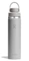 Hydro Flask Water Bottle Insulated Stainless Steel Wide Mouth Chug Lid Non Spill Leakproof in 24 Oz Birch Gray