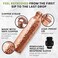 Kamojo Copper Water Bottle for Drinking Hammered Pure Copper Removable Insulating Sleeve Straw Leak Prooff Lid Handcrafted Ayurvedic Cup for Water 32 fl oz