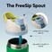 Owala FreeSip Insulated Stainless Steel Water Bottle with Straw BPAFree Sports Water Bottle Great for Travel 24 Oz Putting Green