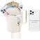 SUITMAT Water Bottle Pouch for Stanley Quencher Series Tumbler Pouch Bag for Stanley Cup Accessories Cup Backpack with Multiple Pockets for Phone Cards Keys Bag Only