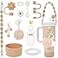 3tyto 13 Pcs Stanley Cup Accessories Set Including Water Bottle Handle Strap Siliocne Stanley Cup Boot Siliocne Straw Cover Stanley Charms for 40oz 30oz Tumbler Almond Rose