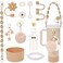 3tyto 13 Pcs Stanley Cup Accessories Set Including Water Bottle Handle Strap Siliocne Stanley Cup Boot Siliocne Straw Cover Stanley Charms for 40oz 30oz Tumbler Almond Rose