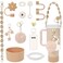 3tyto 13 Pcs Stanley Cup Accessories Set Including Water Bottle Handle Strap Siliocne Stanley Cup Boot Siliocne Straw Cover Stanley Charms for 40oz 30oz Tumbler Almond Rose