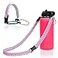 Wongeto Paracord Handle with Shoulder StrapCompatible with Hydro Flask Wide Mouth Water Bottles 12oz 64 oz Not Compatible for The New Hydro Flask 20Bottle Strap for Walking Camping Pink