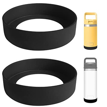 Acemoo 2 PCS Silicone Boot Sleeve for YETI Rambler 12 oz 18 oz Bottom Protection for Rambler Jr 12 oz Kids Bottle Accessories Dishwasher Safe