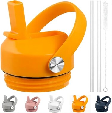 FLORAPELL For Yeti Rambler Straw Cap 18263664 oz Lid with Straws and Flexible Handle Replacement Lids for Yeti 18oz 26oz 36oz 64oz Rambler Water Bottle Straw Cap King Crab