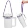 Dazhuocs Water Bottle Handle Silicone Water Bottle Sling Carrier Holder with Strap Fits Most 840oz Bottles Stanley Cup Accessories Purple