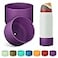 Alwenid 2PCS Silicone Water Bottle Boot for Owala 32 Oz AntiSlip Protective Sleeve Bottom Bumper Protector for FreeSip Twist and Flip Stainless Steel Water Bottles Dark Purple