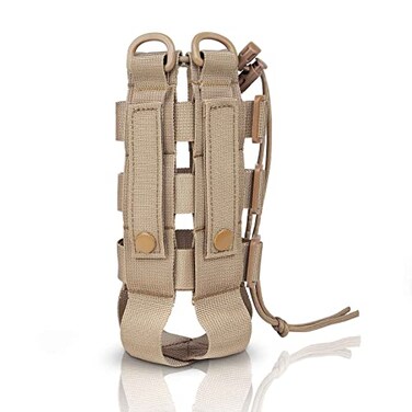 ZXXSFM Molle Water Bottle Holder for BackpackDrawstring Adjustable Straps Molle Pouches for 20 32 36 48 Oz Water BottleKhaki