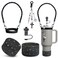 VirgoCCY 5PCS Stanley Cup Accessories Set 3040 Oz Includes 1 Glitter Straw Covers 1 Glitter Handle Strap 1 Straw Adapters Charm Blank with 1 Cross Charms and 1 Glitter Silicone Boot Black