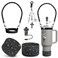 VirgoCCY 5PCS Stanley Cup Accessories Set 3040 Oz Includes 1 Glitter Straw Covers 1 Glitter Handle Strap 1 Straw Adapters Charm Blank with 1 Cross Charms and 1 Glitter Silicone Boot Black