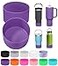 PICcircuit 2PCS for Stanley Boot Silicone Bottom for Quencher Adventure 40oz 30oz IceFlow 20oz 30oz Bottlefor Hydroflask Tumbler 1224oz for Stanley Cup Accessories Avoid ScratchesNoise