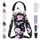 AceTreker Water Bottle Carrier Bag with Paracord Handle for Stanley 30 oz Tumbler Neoprene Insulated Mug Sleeve Sling with 2 Pockets Adjustable Strap Straw Cap for Stanley Cup AccessoriesBlack Flower
