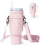 dabria Water Bottle Carrier Bag with Phone Pocket for Stanley 4030 oz Tumbler Neoprene Water Bottle Holder Pouch with Adjustable Strap Bollus with Straw Cover for Stanley Cup Accessories