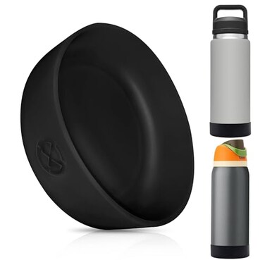 One MissionX Protective Silicone Boot for YETI 46oz 36oz 26oz 1812oz Owala 32oz 24oz Bottles Yonder Water Bottles AntiSlip Bottom Sleeve Cover BPA Free Black Fits 46 oz