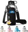 RRegeny Water Bottle Holder with Strap for Hydroflask 32oz 40oz Carrier Sling Bag with Phone Pocket Sleeve for Men Women Hiking Camping Travellingblack 40oz