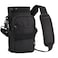 Nuovoware Water Bottle Carrier 40oz Bottle Carrier Sports Water Bottle Holder with Adjustable Shoulder Strap 2 Pockets Flask Sling Bag Drawstring Pouch for Climbing Hiking Walking Carbon Black
