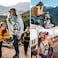 WINTOJO Water Bottle Carrier Bag Holder 25oz 32oz 40oz 64oz Insulated Water Bottle Sling Sleeve Case Cover with Strap Pockets cactus 32oz