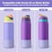Alwenid 2PCS Silicone Water Bottle Boot for Owala 32 Oz AntiSlip Protective Sleeve Bottom Bumper Protector for FreeSip Twist and Flip Stainless Steel Water Bottles Purple