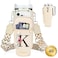 LOKASS Personalized Water Bottle Holder with Strap for Stanley Cup Accessories 40 oz Initial Stanley Cup Holder Carrier Bag with Phone Pocket Stylish Tumbler Accessories for Everyday Carry Beige K