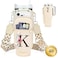 LOKASS Personalized Water Bottle Holder with Strap for Stanley Cup Accessories 40 oz Initial Stanley Cup Holder Carrier Bag with Phone Pocket Stylish Tumbler Accessories for Everyday Carry Beige K