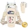 LOKASS Personalized Water Bottle Holder with Strap for Stanley Cup Accessories 40 oz Initial Stanley Cup Holder Carrier Bag with Phone Pocket Stylish Tumbler Accessories for Everyday Carry Beige E
