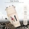 LOKASS Personalized Water Bottle Holder with Strap for Stanley Cup Accessories 40 oz Initial Stanley Cup Holder Carrier Bag with Phone Pocket Stylish Tumbler Accessories for Everyday Carry Beige E