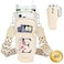 LOKASS Personalized Water Bottle Holder with Strap for Stanley Cup Accessories 40 oz Initial Stanley Cup Holder Carrier Bag with Phone Pocket Stylish Tumbler Accessories for Everyday Carry Beige E