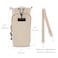 Linkidea Water Bottle Carrier with Strap Compatible with YETI Rambler Bottle 18oz26oz Owala FreeSip 24oz32oz Waterbottle Sling Bag Holder Shoulder Strap with Phone Pocket Beige