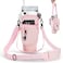 BULKITEM 30oz Water Bottle Carrier Bag with Phone Pocket for Pink Stanley 30 oz Tumbler with Handle Neoprene Water Cup Holder Pouch with Strap for Valentines Stanley Cup Accessories