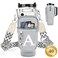 LOKASS Personalized Water Bottle Holder with Strap for Stanley Cup Accessories 40 oz Initial for Stanley Cup Holder Carrier Bag with Phone Pocket Everyday Carry Tumbler Accessories Gray