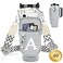 LOKASS Personalized Water Bottle Holder with Strap for Stanley Cup Accessories 40 oz Initial for Stanley Cup Holder Carrier Bag with Phone Pocket Everyday Carry Tumbler Accessories Gray