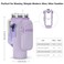 GOEWY Water Bottle Carrier Bag for Stanley 40 oz Tumbler with Phone Pocket Neoprene Water Bottle Holder with Shoulder Handheld Strap Stanley Cup Accessories